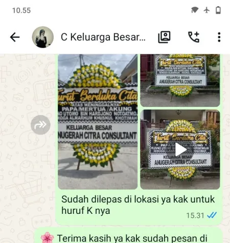 Pengiriman Papan Bunga Duka Tamelang Purwasari