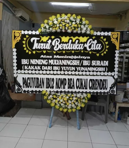 Papan Bunga Duka Tamelang Purwasari